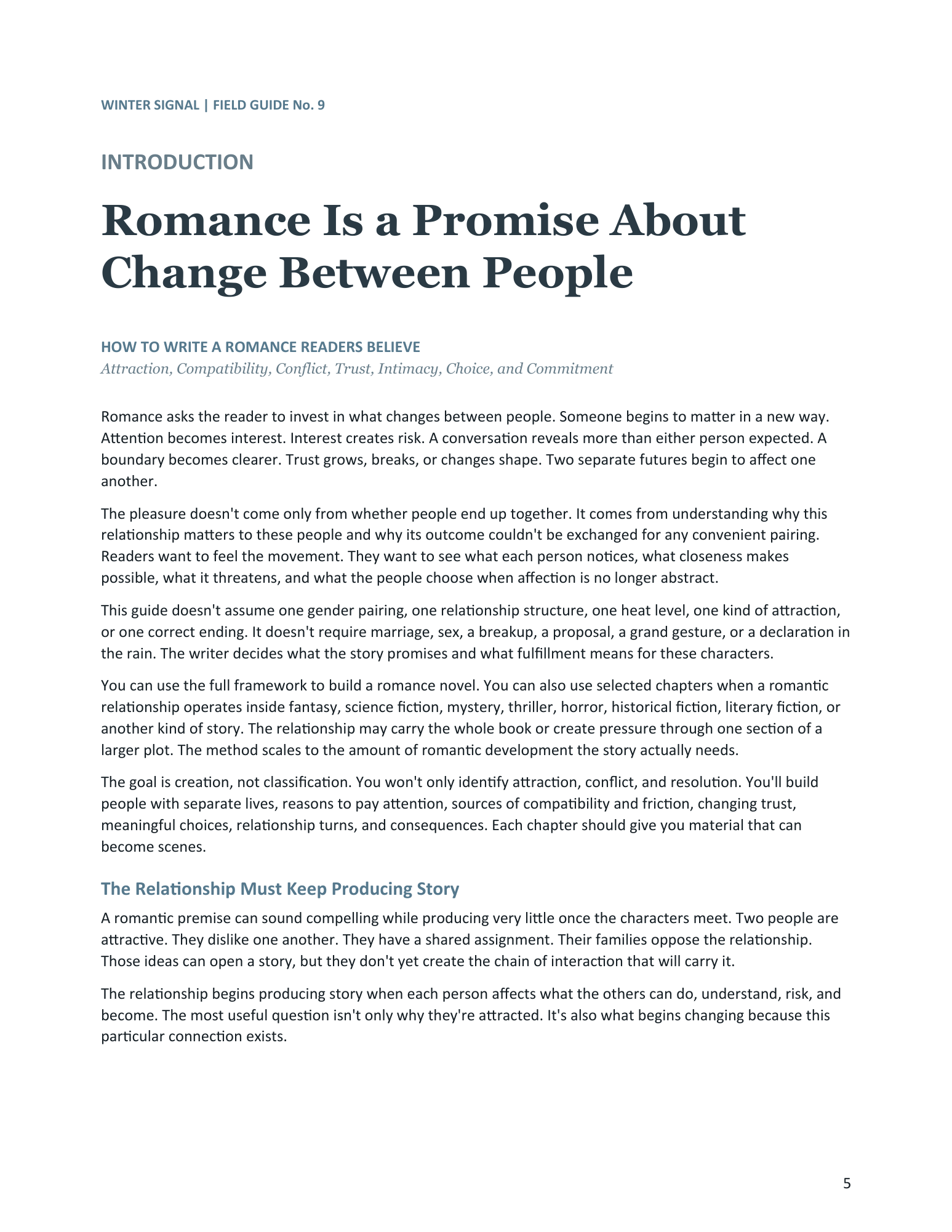Introduction sample page from How to Write a Romance Readers Believe